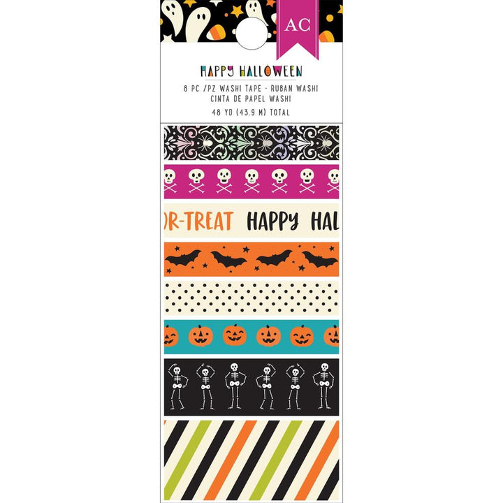 American Crafts Happy Halloween Washi Tape: w/Holographic Foil, 8/Pkg (ACHH4703)