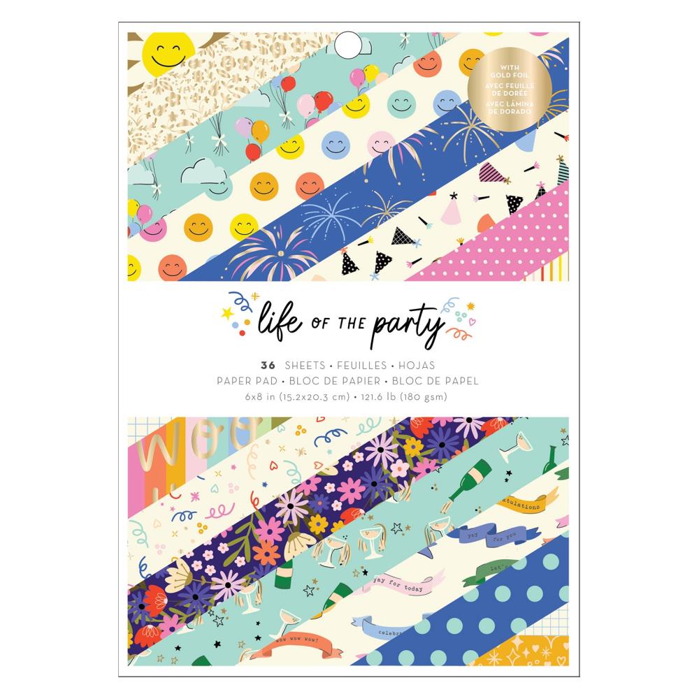 American Crafts Life Of The Party 6"X8" Double-Sided Paper Pad, 36/Pkg (34025845)