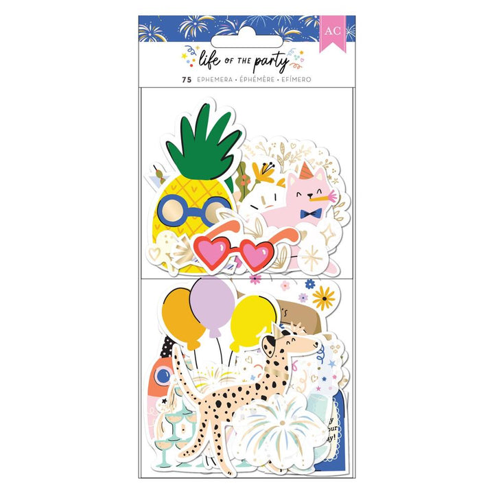 American Crafts Life Of The Party Ephemera Die-Cuts: Gold Foil Icons, 75/Pkg (34025841)