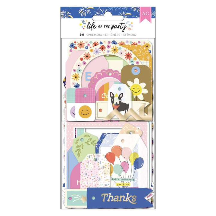 American Crafts Life Of The Party Ephemera Die-Cuts: Gold Foil Frames And Tags, 66/Pkg (34025842)