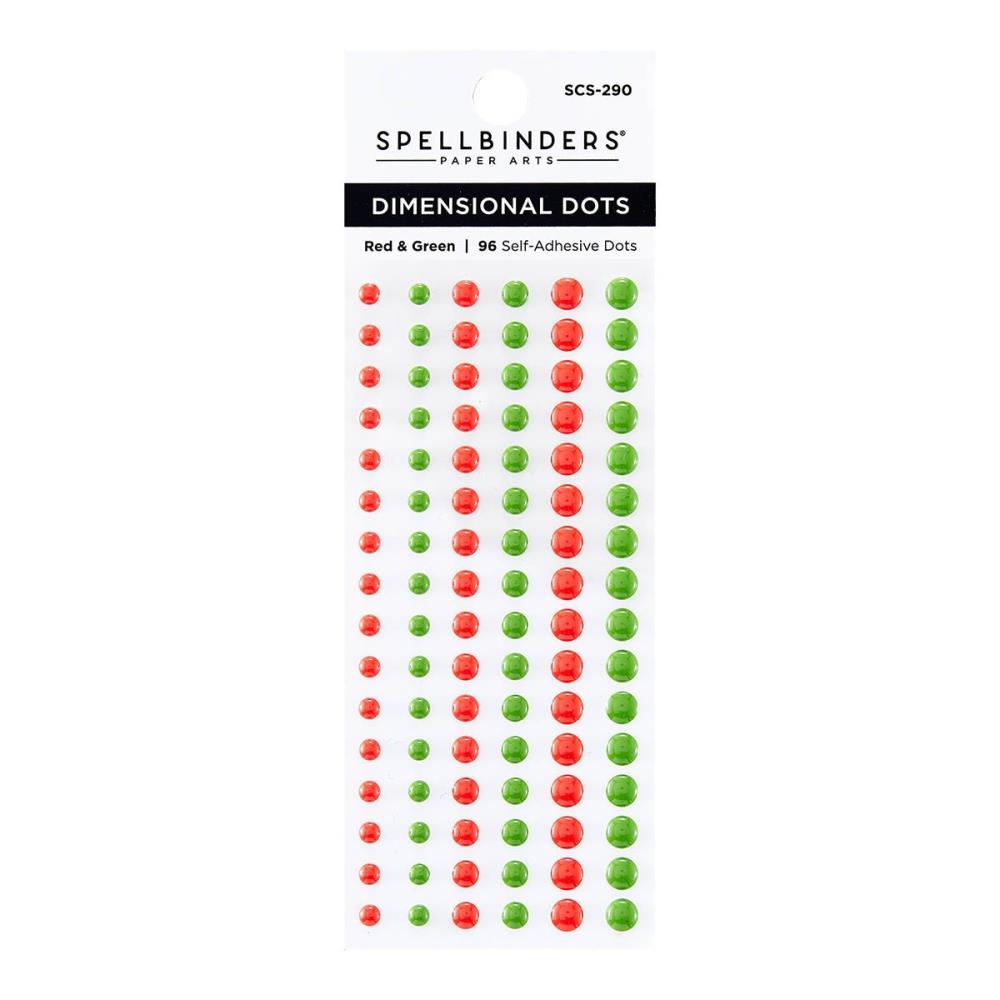 Spellbinders Dimensional Enamel Dots: Red & Green (SCS290)