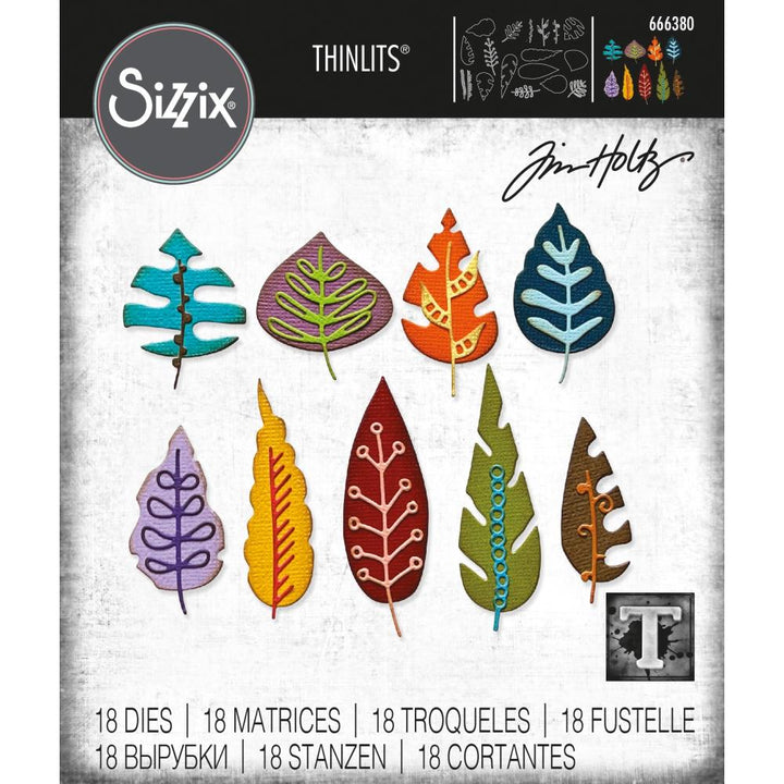 Tim Holtz Thinlits Dies: Artsy Leaves, by Sizzix (666380)