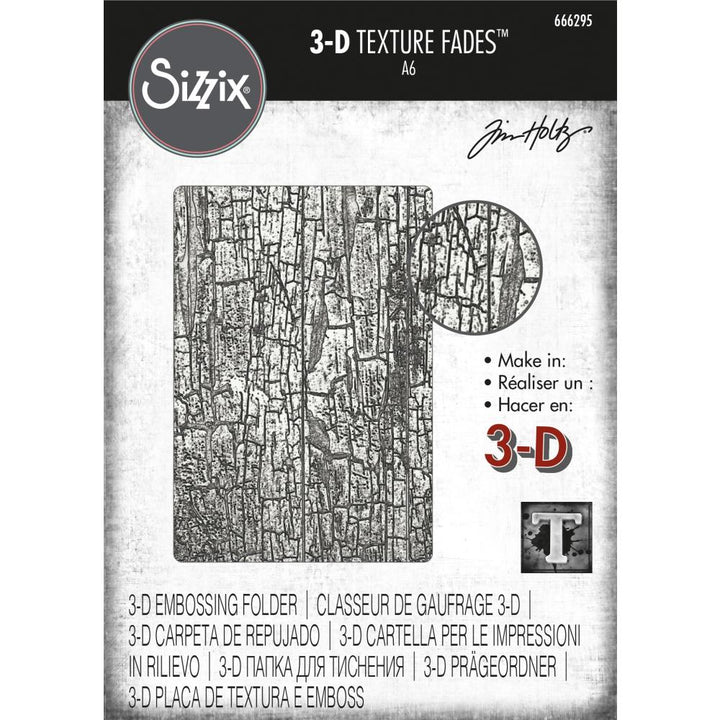 Tim Holtz 3D Texture Fades Embossing Folder: Cracked, by Sizzix (666295)