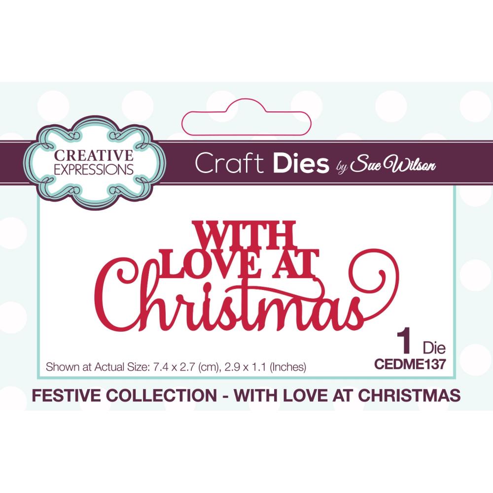 Creative Expressions Festive Craft Dies: With Love At Christmas, By Sue Wilson (CEDME137)
