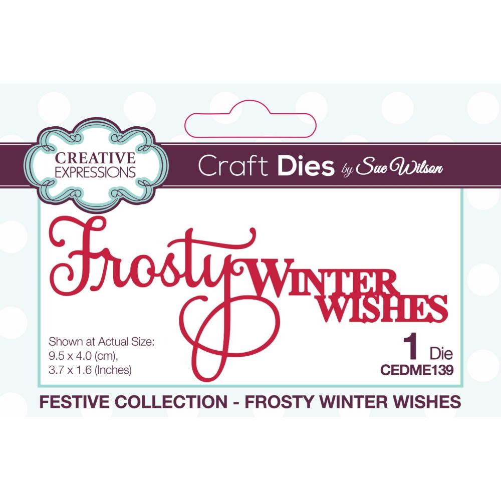 Creative Expressions Craft Dies: Festive Frosty Winter Wishes, By Sue Wilson (CEDME139)