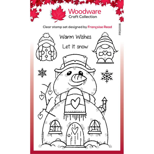 Woodware 4"X6" Clear Stamps Singles: Snow Gnomes (FRS1006)