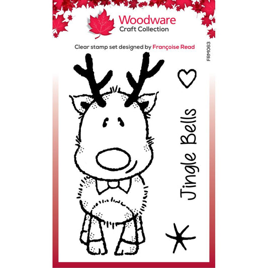 Woodware 3"X4" Clear Stamp Singles: Mini Rudolph (FRM063)