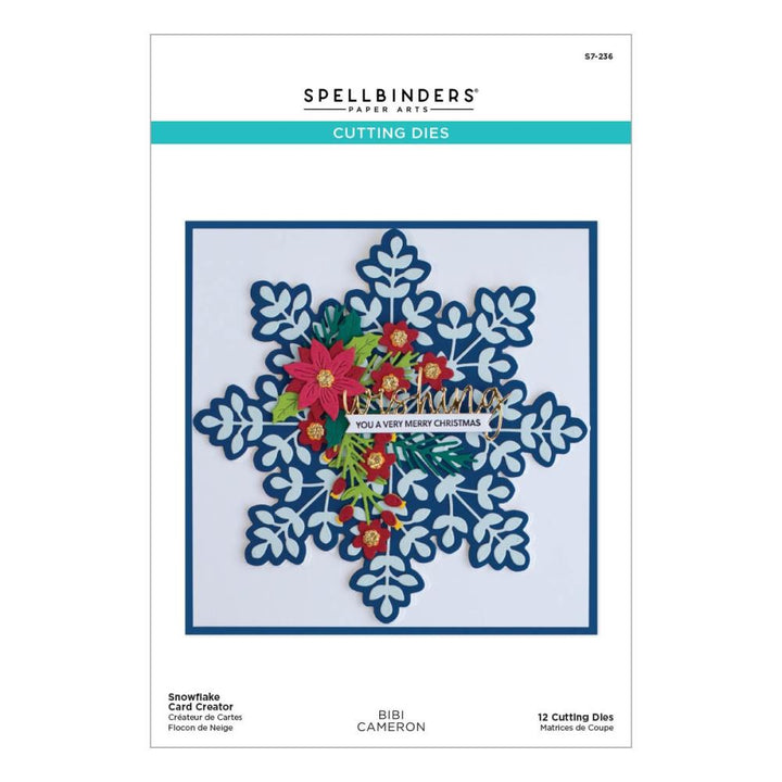 Spellbinders Etched Dies: Snowflake Card Creator, By Bibi Cameron (S7236)