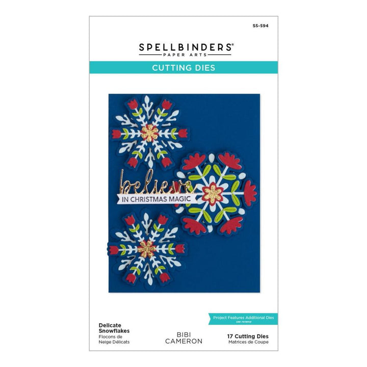 Spellbinders Etched Dies: Snowflakes - Delicate Snowflakes, By Bibi Cameron (S5594)