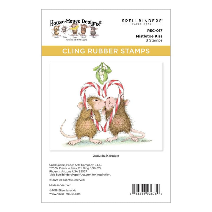 Stampendous House Mouse Cling Rubber Stamp: Mistletoe Kiss (RSC017)