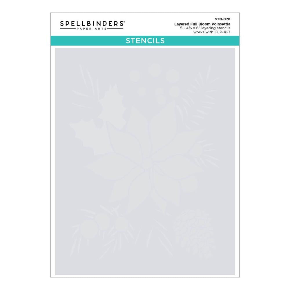 Spellbinders Stencil: Layered Full Bloom Poinsettia (STN070)