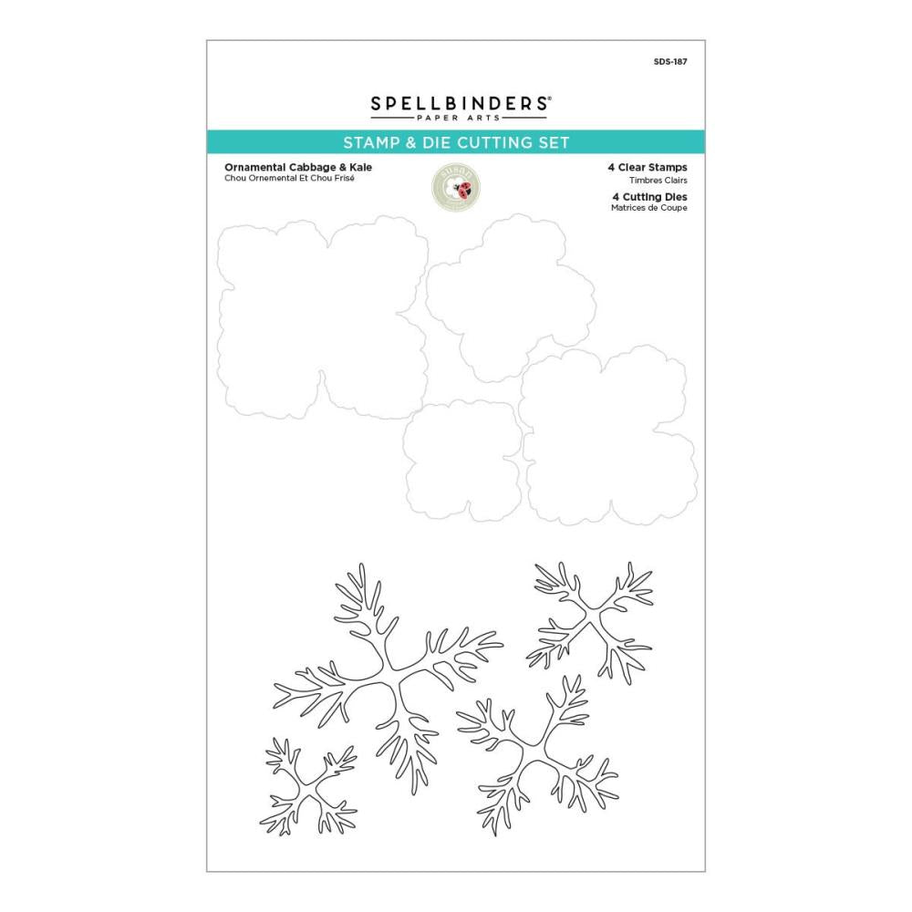 Spellbinders Stamp & Die Set: Snow Garden - Ornamental Cabbage & Kale, By Susan Tierney-Cockburn (SDS187)