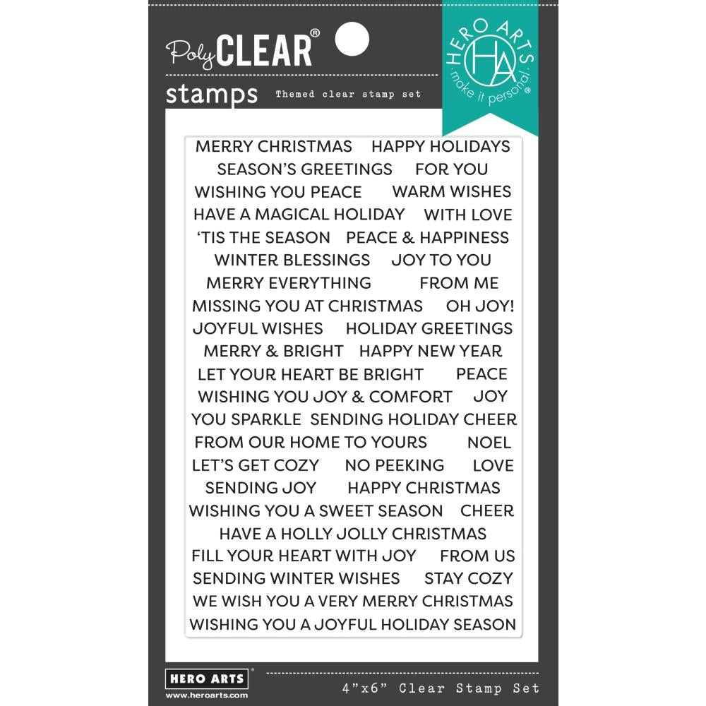Hero Arts 4"X6" Clear Stamps: Christmas Sentiment Strips (HACM721)