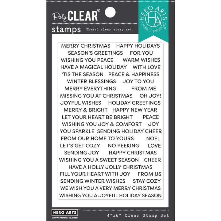 Hero Arts 4"X6" Clear Stamps: Christmas Sentiment Strips (HACM721)