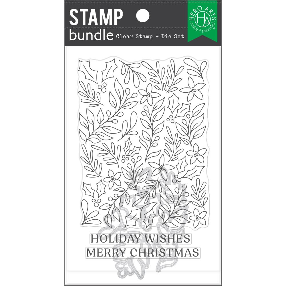 Hero Arts Clear Stamp & Die Combo: Christmas Foliage (HASB377)