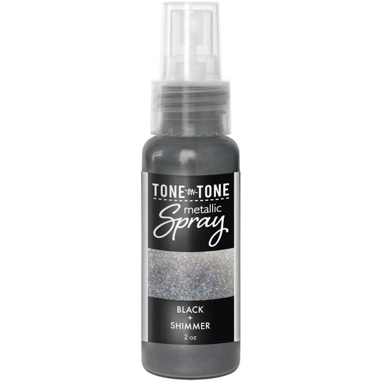 Hero Arts Two-Tone Metallic Spray: Black + Shimmer, 2oz (HAWM205)