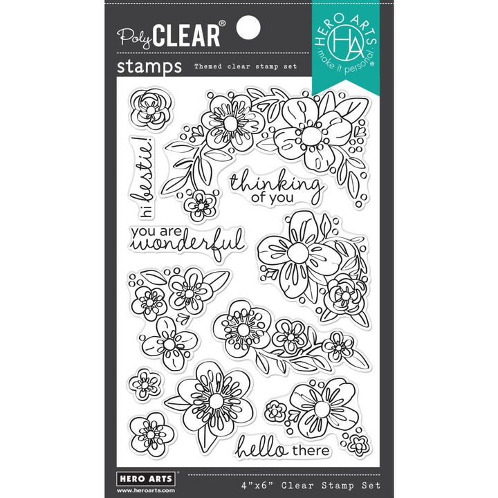 Hero Arts 4"X6" Clear Stamps: Bold Flowers (HACM711)
