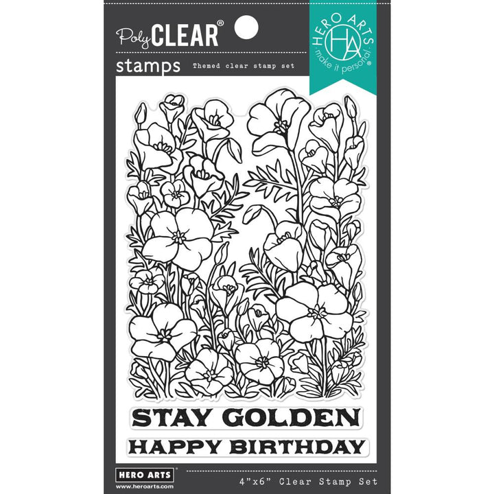 Hero Arts 4"X6" Clear Stamps: Golden Poppies (HACM724)