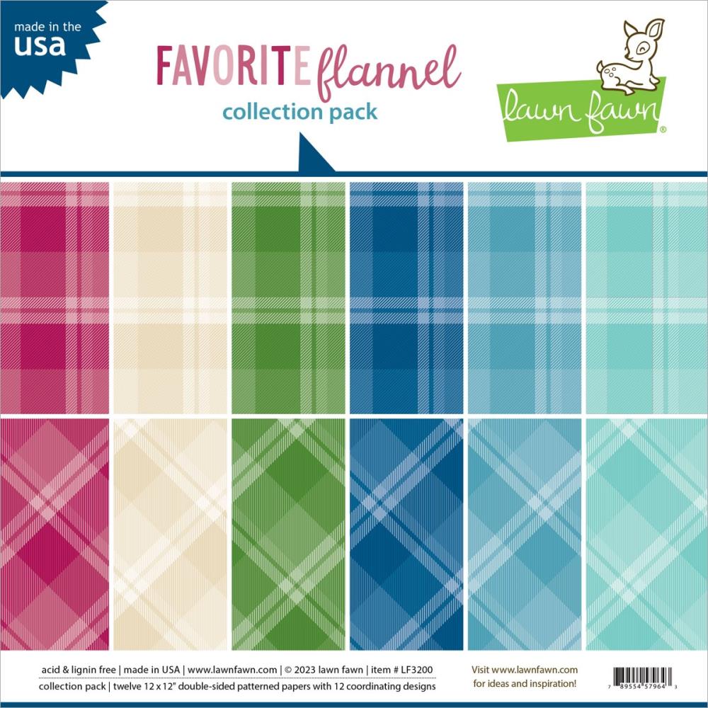 Lawn Fawn Favorite Flannel 12"X12" Collection Kit (LF3200)