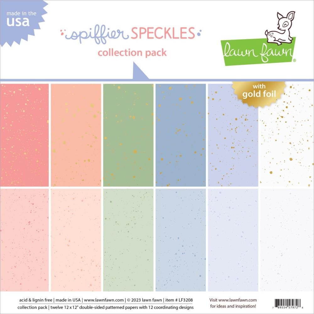 Lawn Fawn Spiffier Speckles 12"X12" Collection Kit (LF3208)