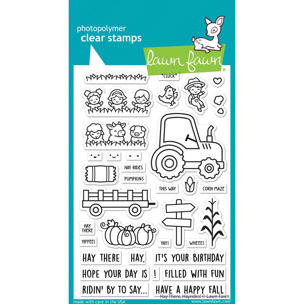 Lawn Fawn Clear Stamp Set: Hay There, Hayrides! (LF3213)