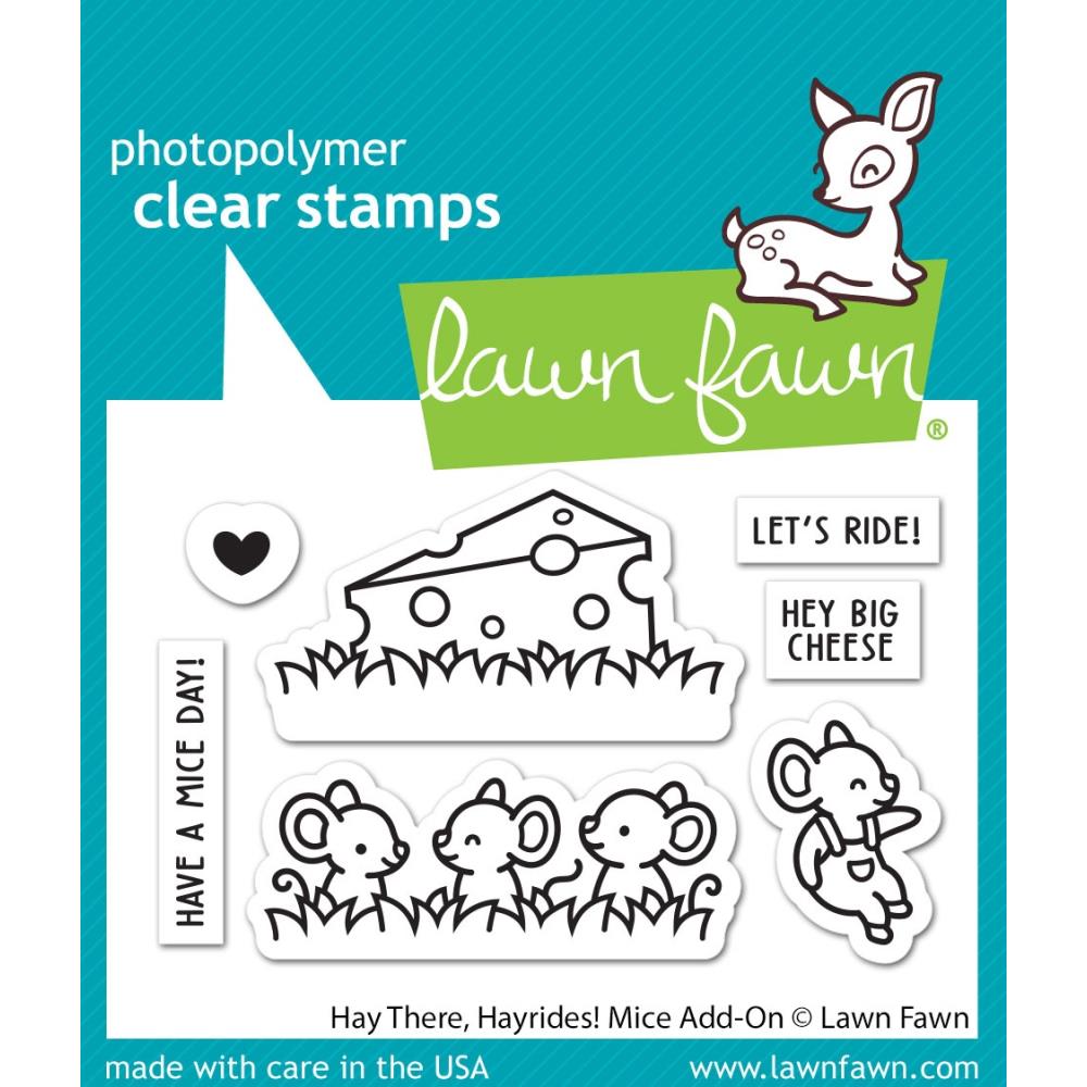 Lawn Fawn Clear Stamp Set: Hay There, Hayrides! Mice Add-On (LF3215)