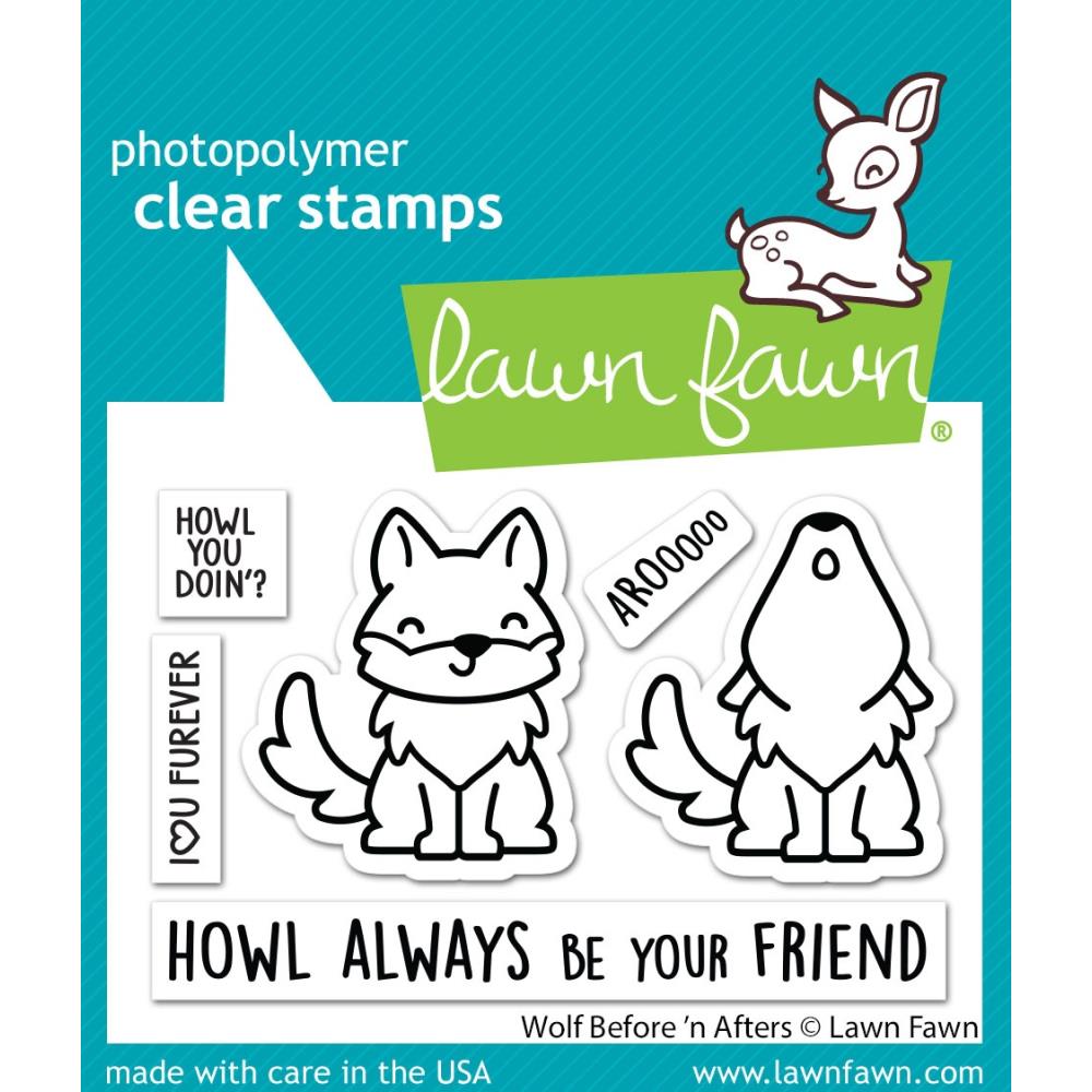 Lawn Fawn Clear Stamp Set: Wolf Before 'n Afters (LF3221)