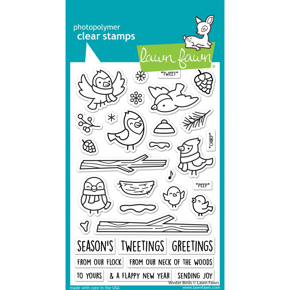 Lawn Fawn Clear Stamp Set: Winter Birds (LF3225)