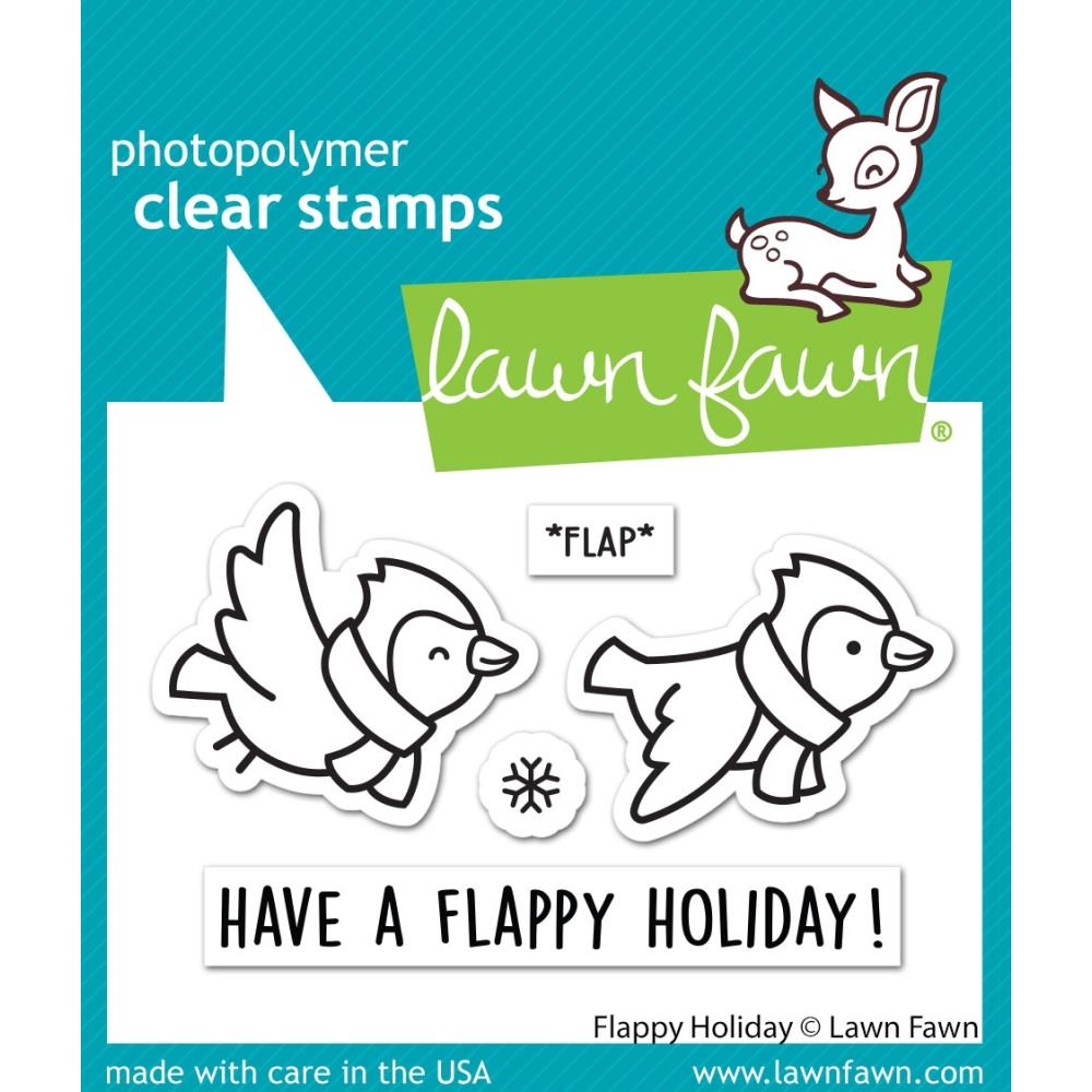 Lawn Fawn Clear Stamp Set: Flappy Holiday (LF3229)