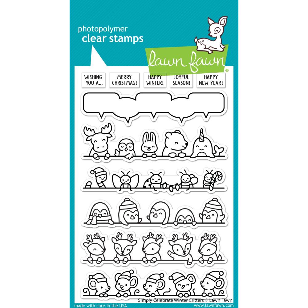 Lawn Fawn Clear Stamp Set: Simply Celebrate Winter Critters (LF3231)