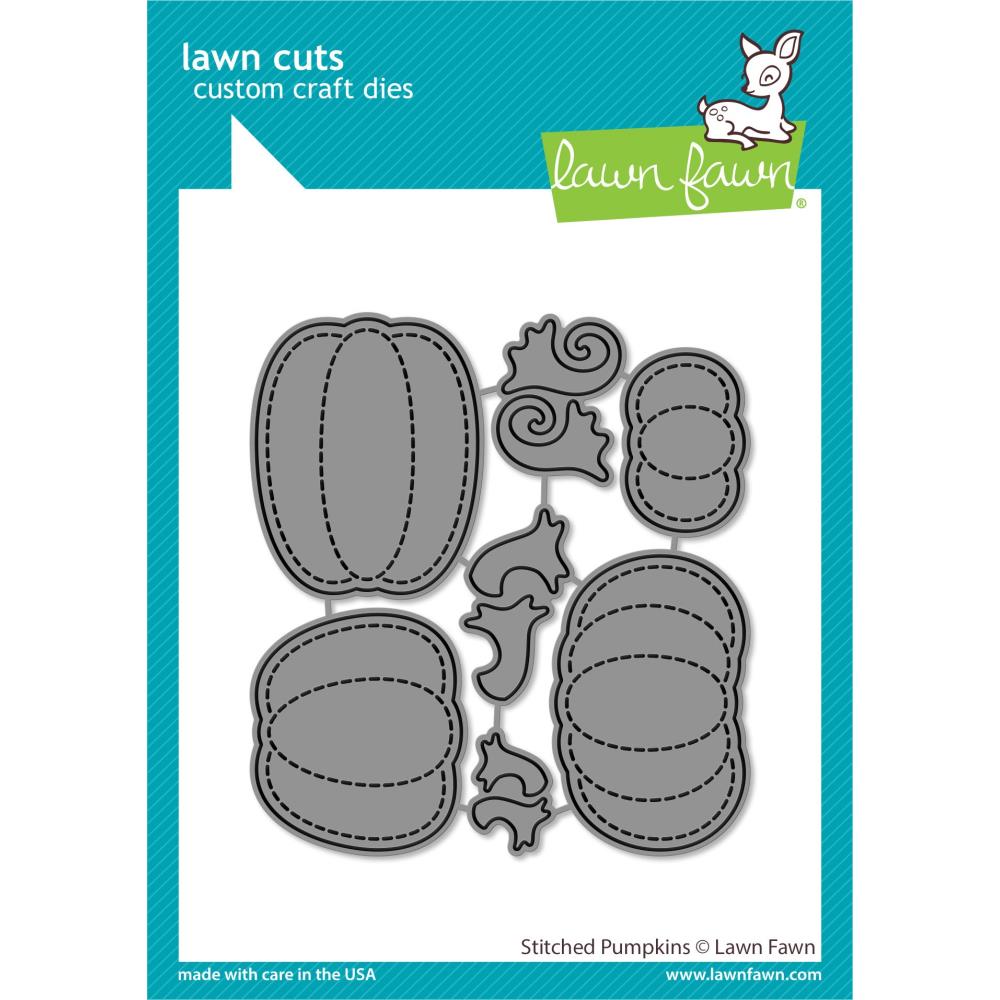 Lawn Fawn Lawn Cuts Custom Craft Die: Stitched Pumpkins (LF3245)