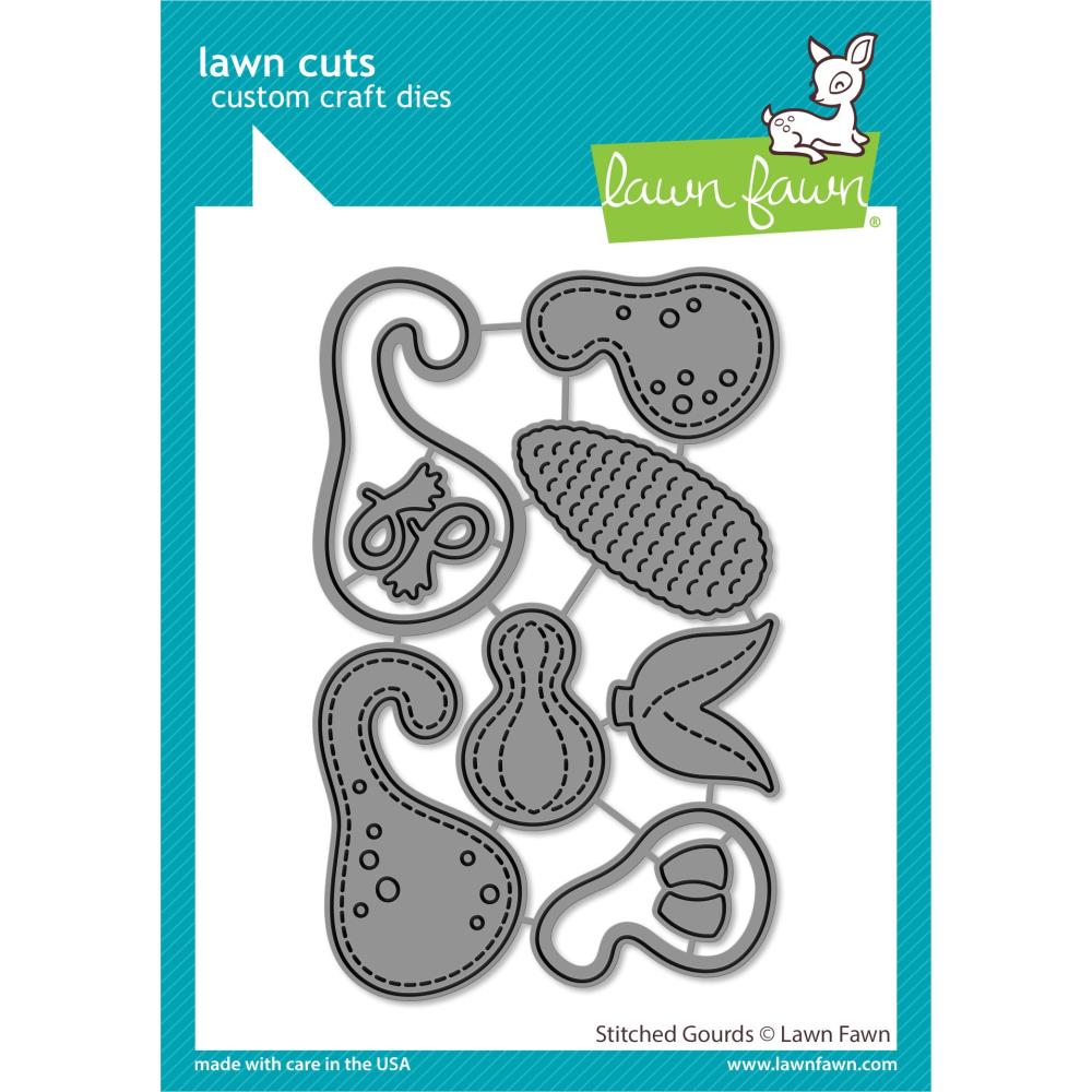 Lawn Fawn Lawn Cuts Custom Craft Die: Stitched Gourds (LF3246)