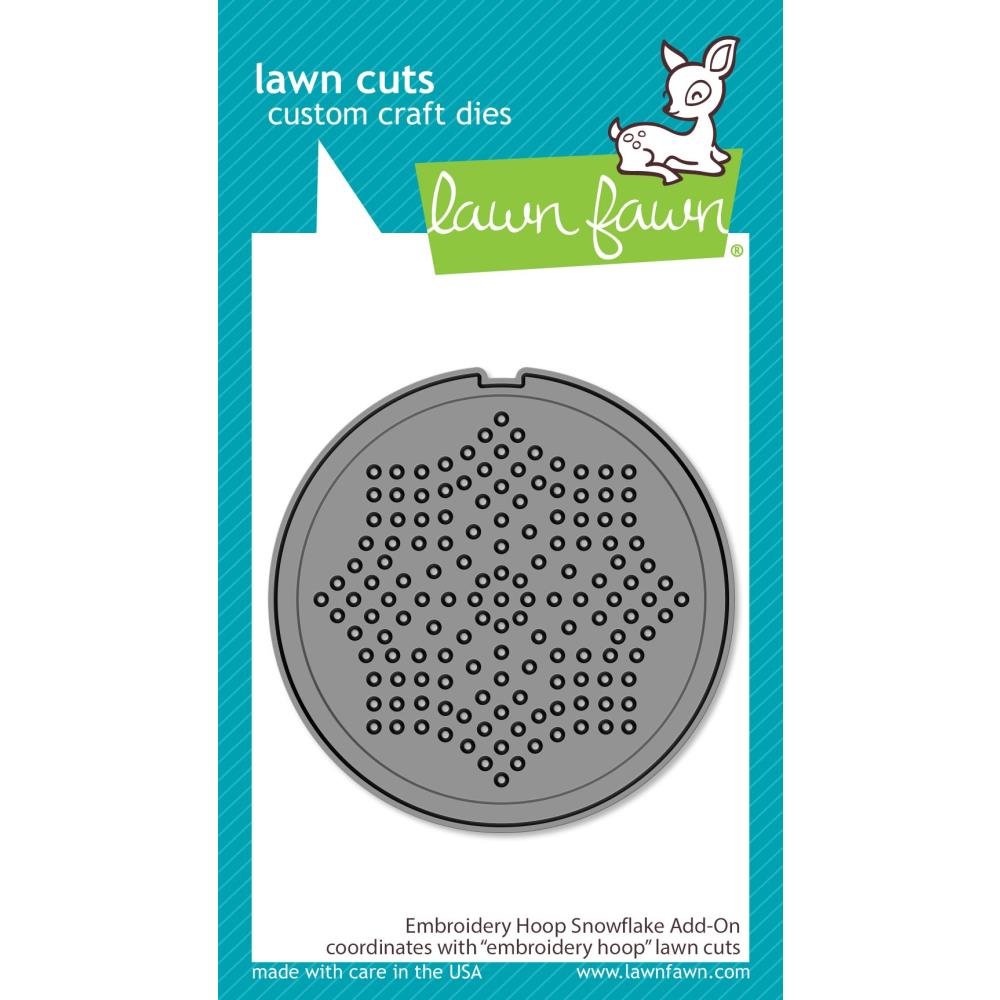 Lawn Fawn Lawn Cuts Custom Craft Die: Embroidery Hoop Snowflake Add-On (LF3260)