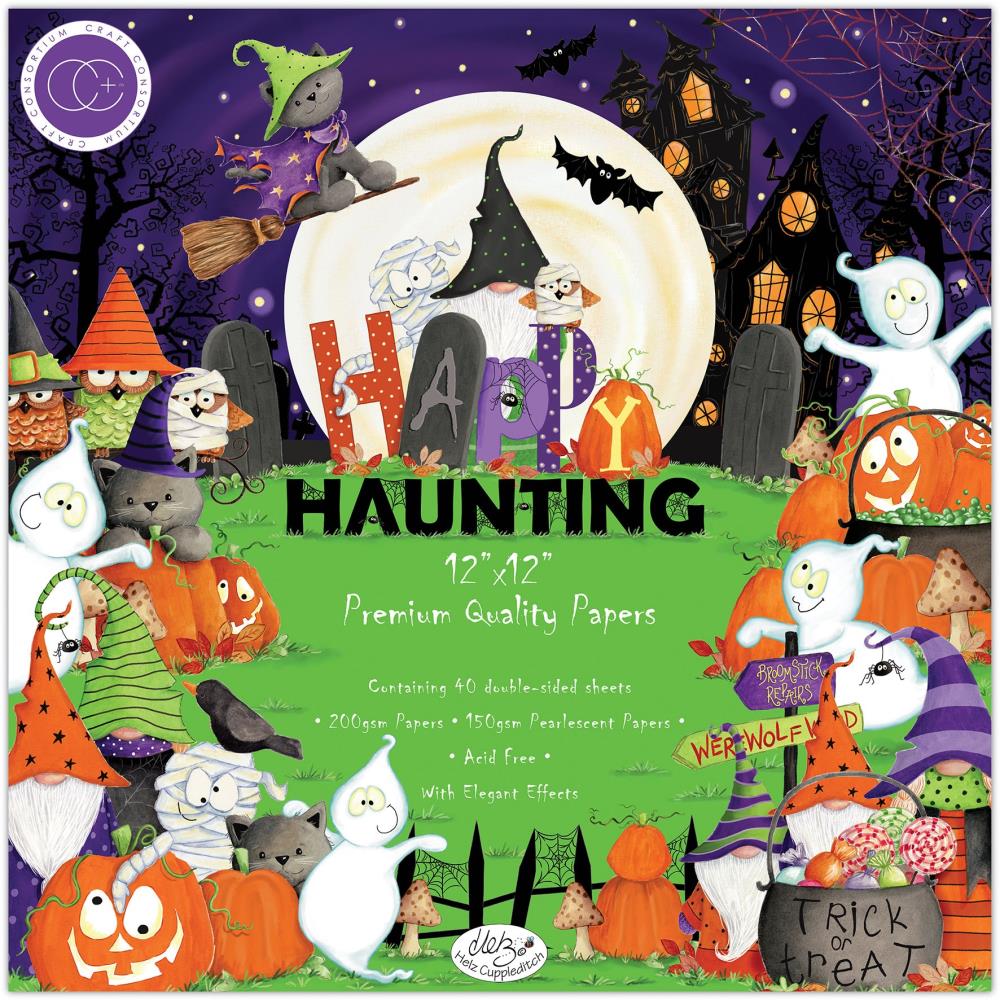Craft Consortium Happy Haunting 12"X12" Double-Sided Paper Pad, 40/Pkg (PAD022)