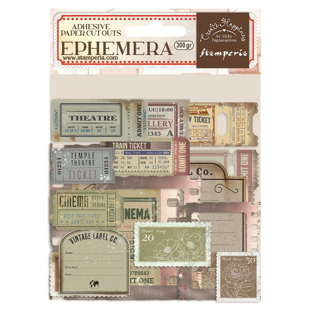 Stamperia Create Happiness Cardstock Ephemera Adhesive Paper Cut Outs: Christmas Tickets (DFLCT33)