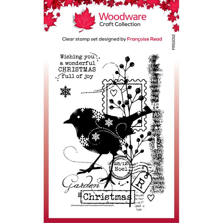 Woodware 4"X6" Clear Stamps: Christmas Robin (FRS1012)