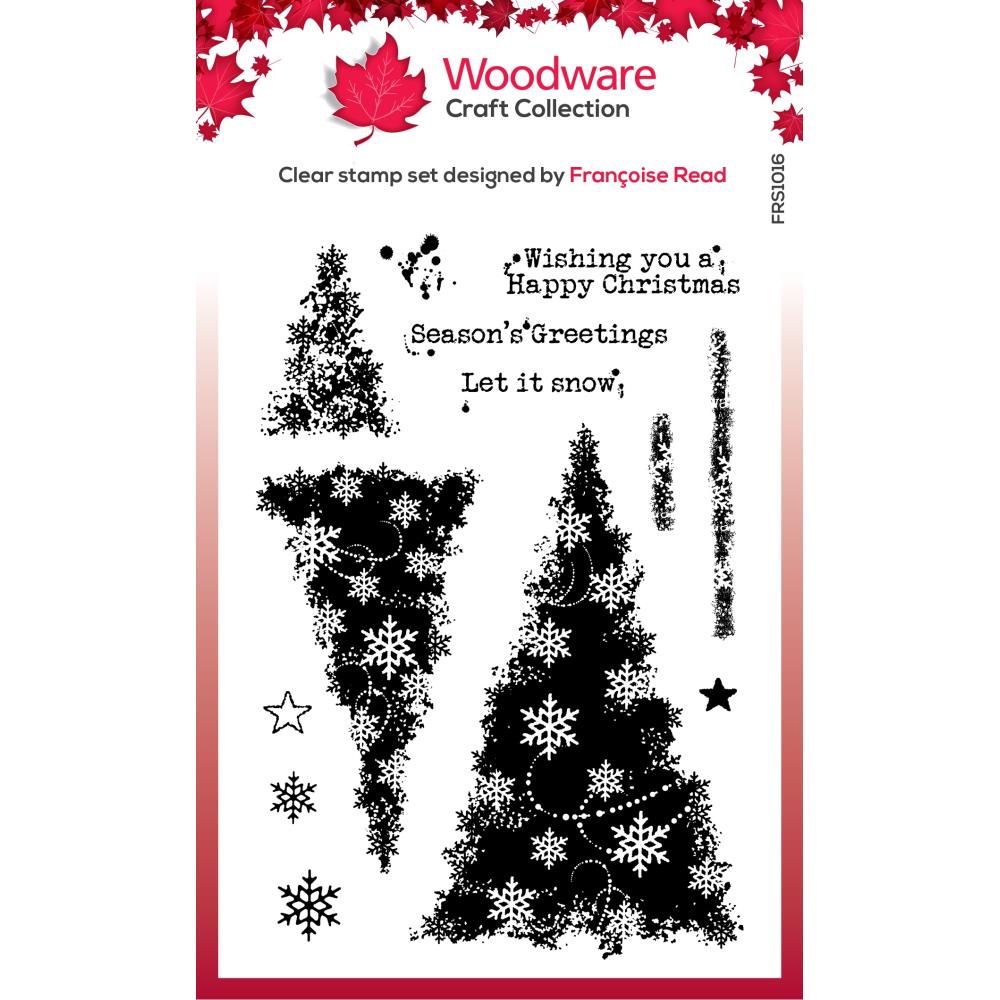 Woodware 4"X6" Clear Stamps: Snowflake Trees (FRS1016)