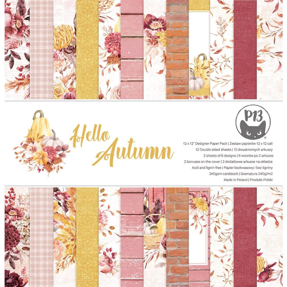 P13 Hello Autumn 12"X12" Double-Sided Paper Pad (P13HAU08)