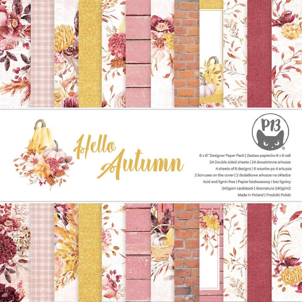 P13 Hello Autumn 6"X6" Double-Sided Paper Pad (P13HAU09)