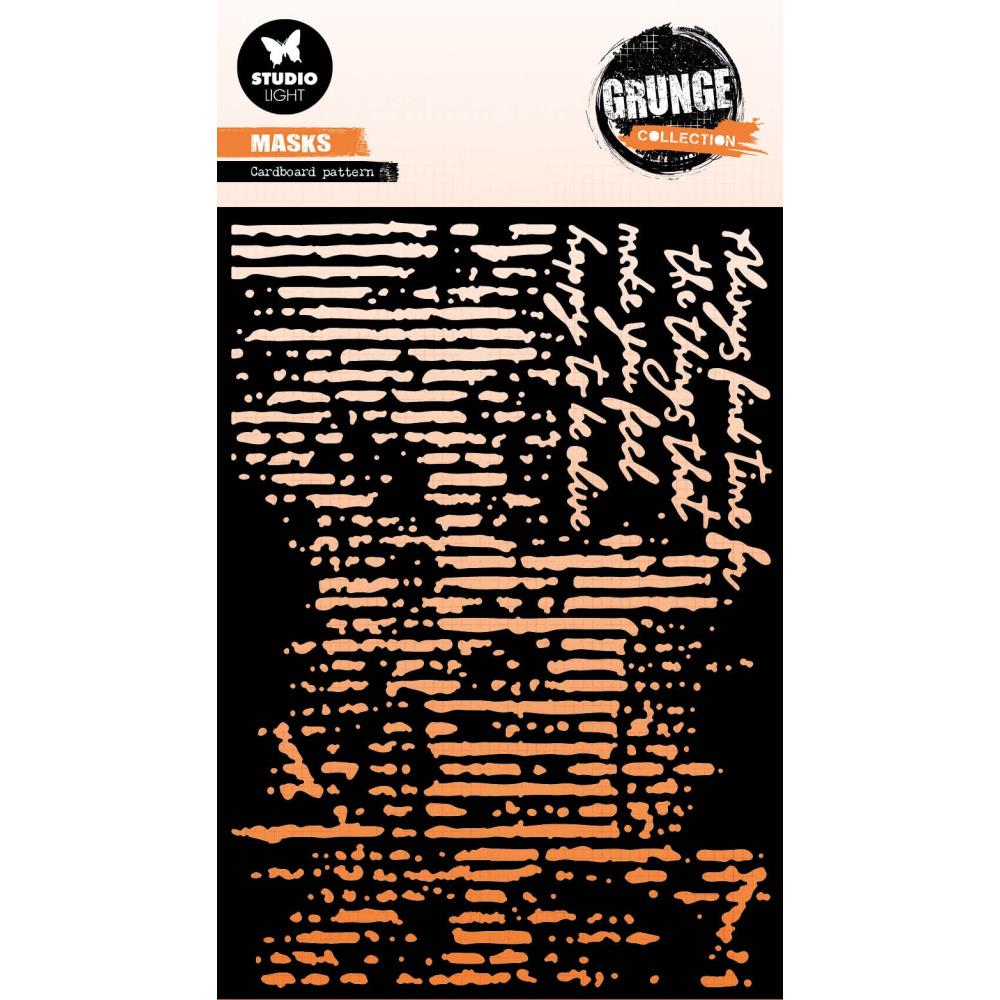Studio Light Grunge 5.9"X8.25" Stencil: Nr. 233, Cardboard Patterns (RMASK233)