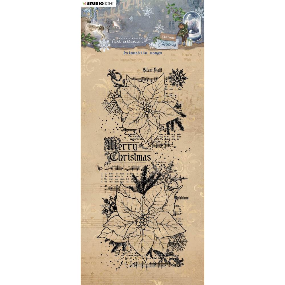 Studio Light Jenine's Mindful Art Clear Stamp: Nr. 544, Poinsettia Songs (STAMP544)