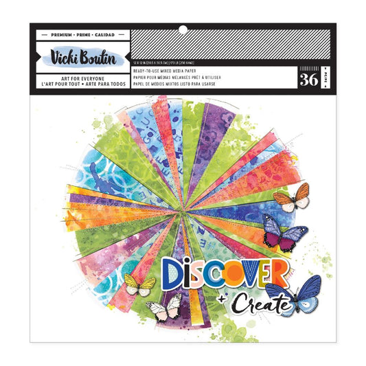 Vicki Boutin Discover + Create 12"X12" Background Pad, 36/Pkg (VB022165)