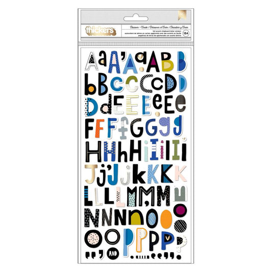 Vicki Boutin Discover + Create Thickers Stickers: Alpha W/Gold Foil, 184/Pkg (VB022155)