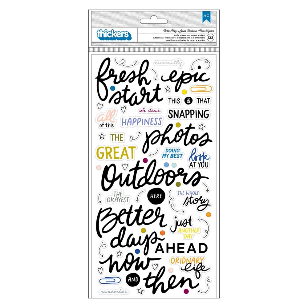 Vicki Boutin Discover + Create Thickers Stickers: Title - Puffy, 133/Pkg (VB022156)