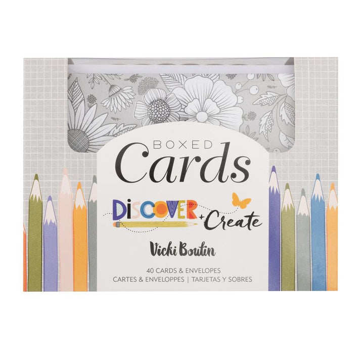 Vicki Boutin Discover + Create A2 Cards W/Envelopes, 40/Box (VB022161)