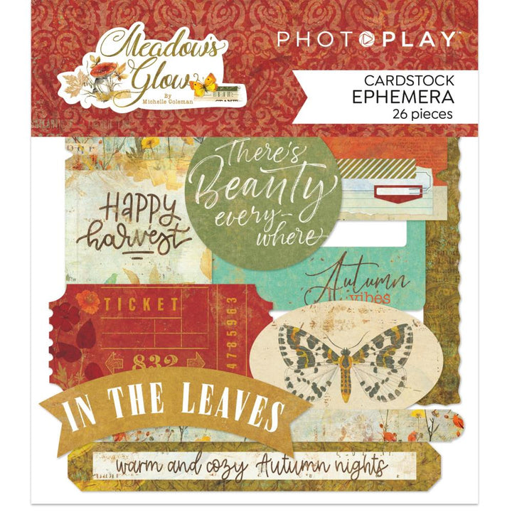 PhotoPlay Meadow's Glow Ephemera Cardstock Die-Cuts (GLO4295)