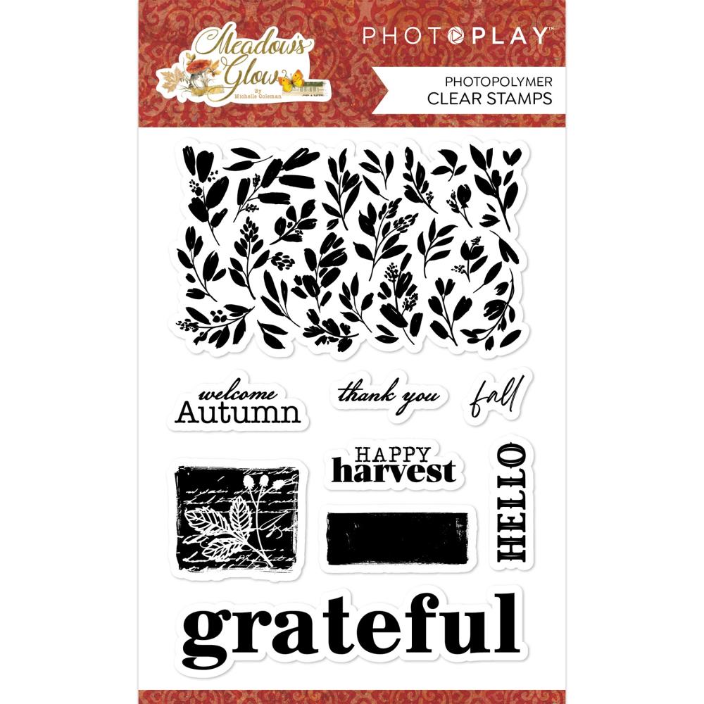 PhotoPlay Meadow's Glow Photopolymer Clear Stamps: Elements (GLO4296)