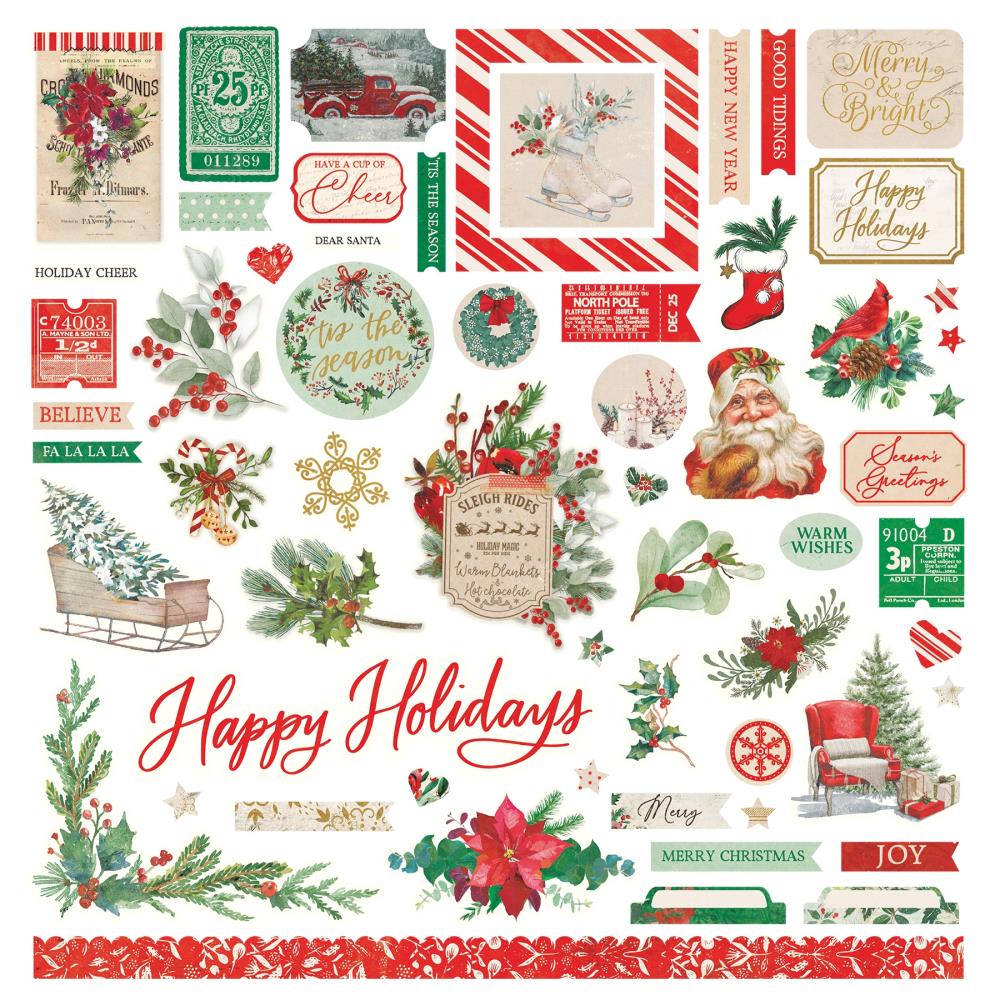 PhotoPlay Holiday Charm 12"X12" Stickers (HOL4300)
