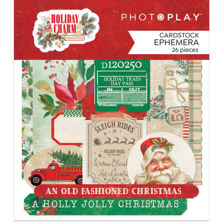 PhotoPlay Holiday Charm Ephemera Cardstock Die-Cuts (HOL4308)