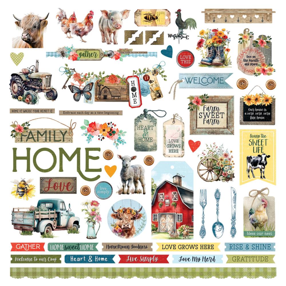PhotoPlay Willow Creek 12"X12" Highlands Stickers: Elements (WCH4326)